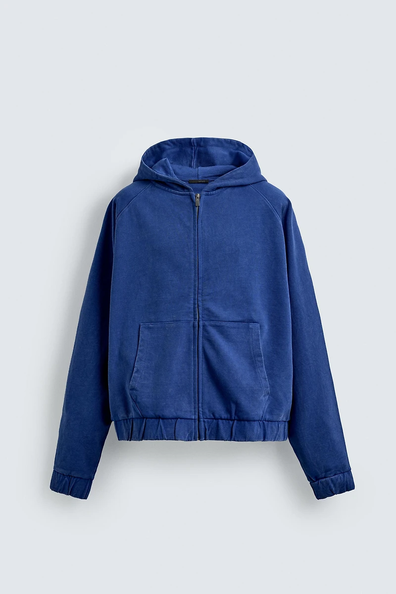 BOXY FIT HOODIE SWEATSHIRT