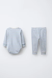 ENSEMBLE BODY ET LEGGING À RAYURES