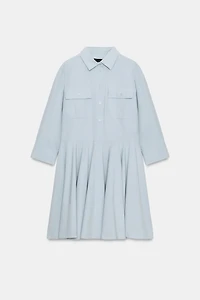 ZW COLLECTION PLEATED SHIRT DRESS