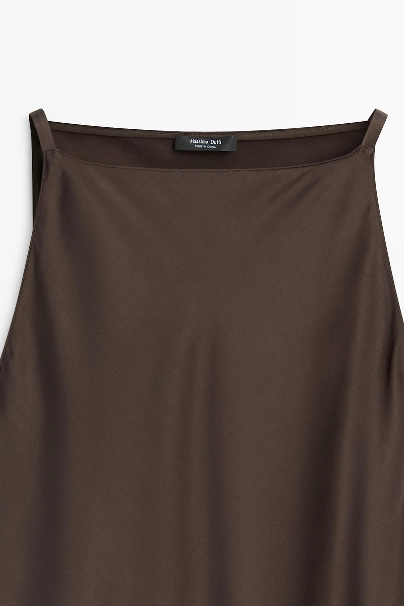 Satin flowing midi dress
