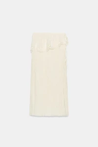 ZW COLLECTION EMBROIDERED SASH MIDI SKIRT