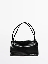 Small nappa leather bag with compartments