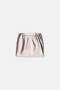FAUX LEATHER MINI SKIRT