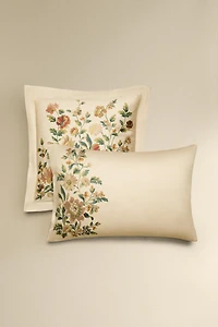 TAIE D’OREILLER SATIN IMPRIMÉ FLEURS