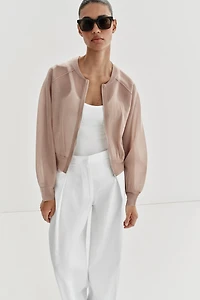KNIT BOMBER JACKET