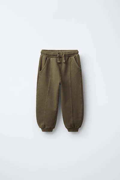 GARMENT DYED SEAM DETAIL JOGGING PANTS