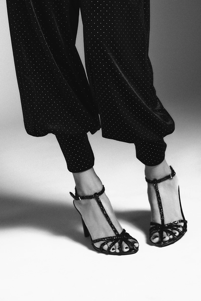 SPARKLY VELVET BAGGY PANTS