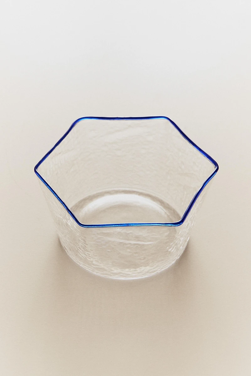 HEXAGONAL BOROSILICATE GLASS BOWL