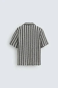 CHEMISE JACQUARD CONTRASTÉE