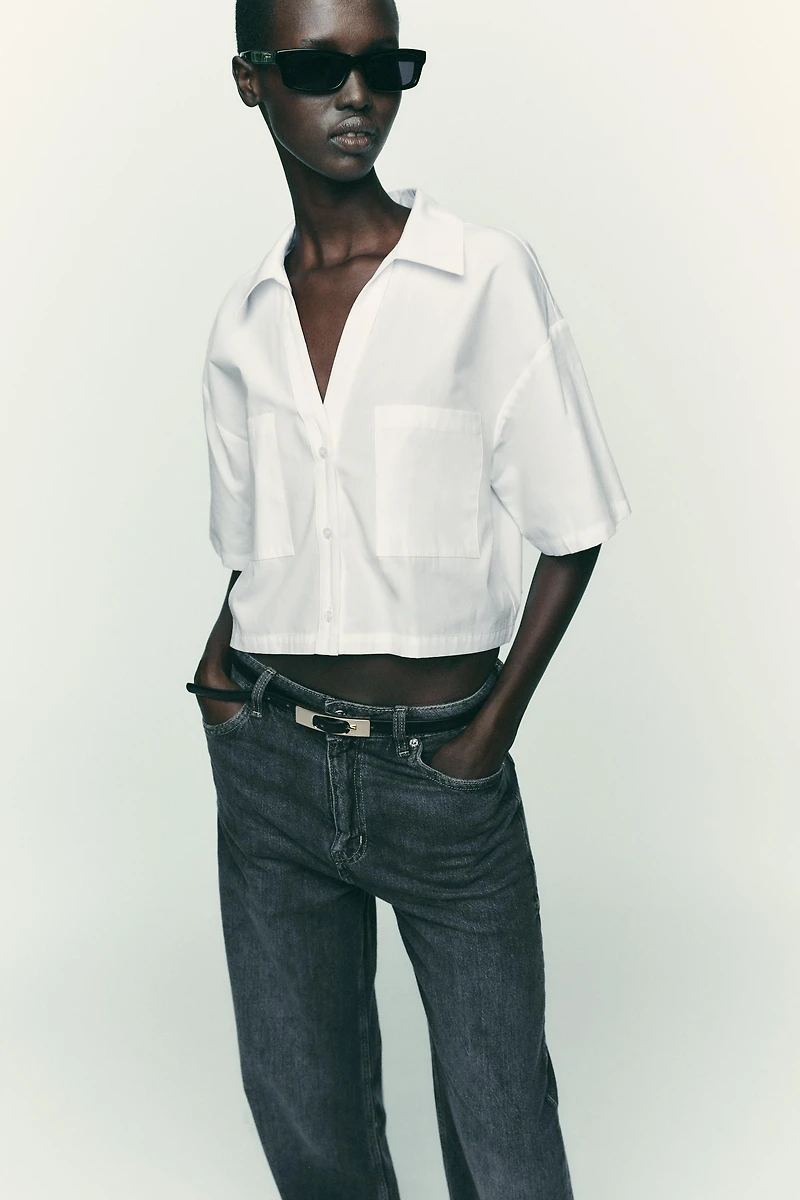 POPLIN CROP TOP