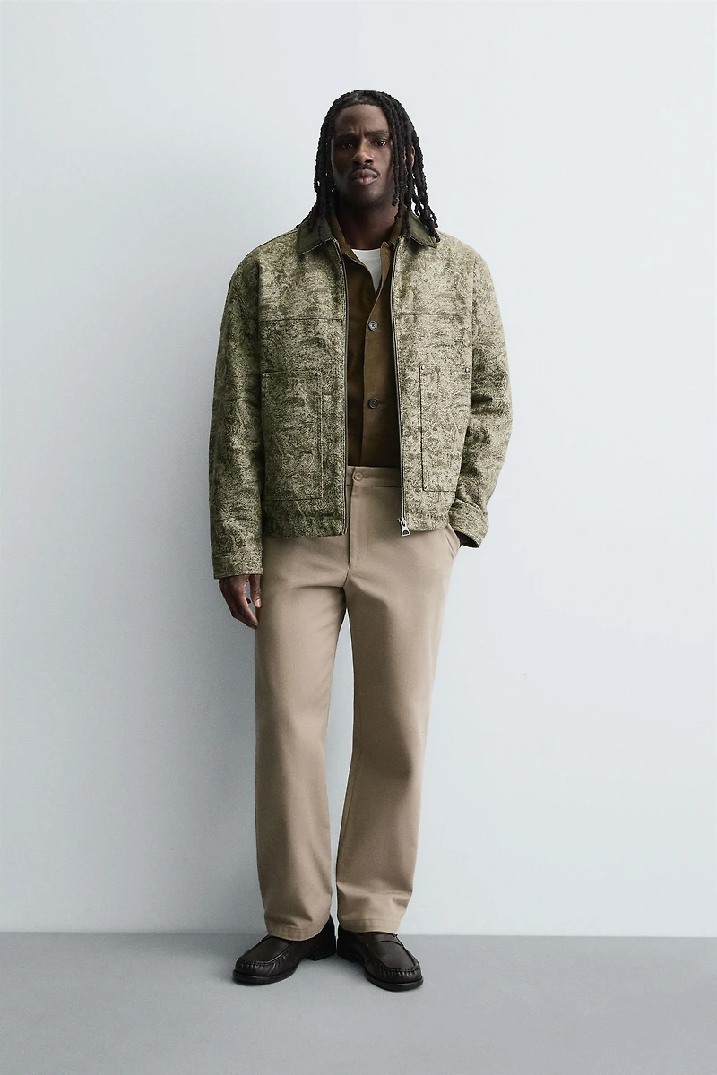 ABSTRACT JACQUARD QUILTED JACKET