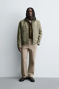 ABSTRACT JACQUARD QUILTED JACKET