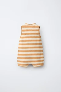 BODY EN MAILLE À RAYURES BRODERIE BATEAU