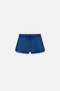 SHORT FLAMMÉ À CORDONS