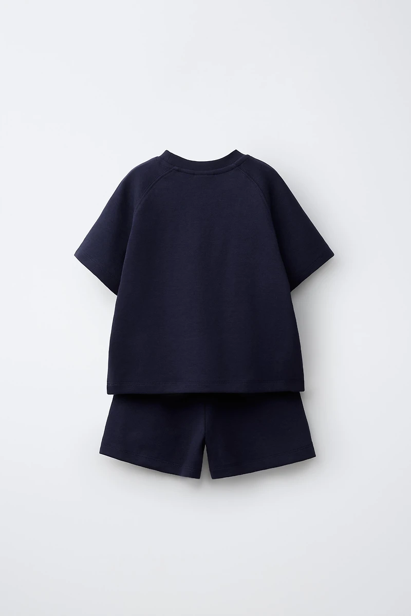 ENSEMBLE DE JOGGING T-SHIRT ET BERMUDA INTERLOCK