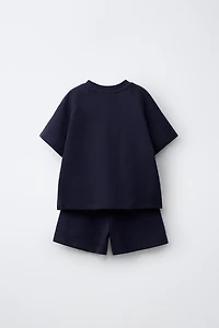 ENSEMBLE DE JOGGING T-SHIRT ET BERMUDA INTERLOCK