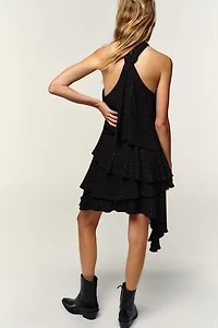 HALTER METALLIC THREAD DRESS
