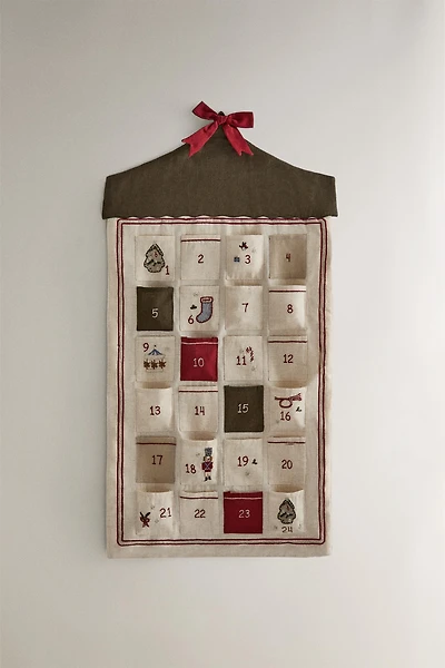 EMBROIDERED CHRISTMAS ADVENT CALENDAR