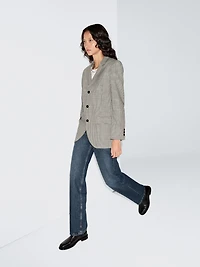 100% wool houndstooth blazer
