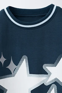 DOUBLE SLEEVE PRINTED SWEATSHIRT