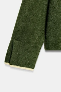 CONTRAST TRIM CARDIGAN