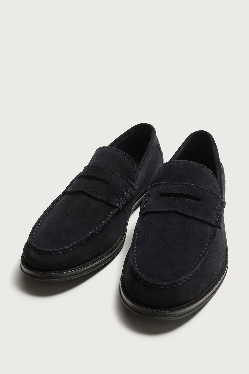 MOCASSINS EN CUIR À MASQUE