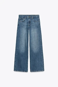 ZW COLLECTION WIDE LEG LOW RISE JEANS