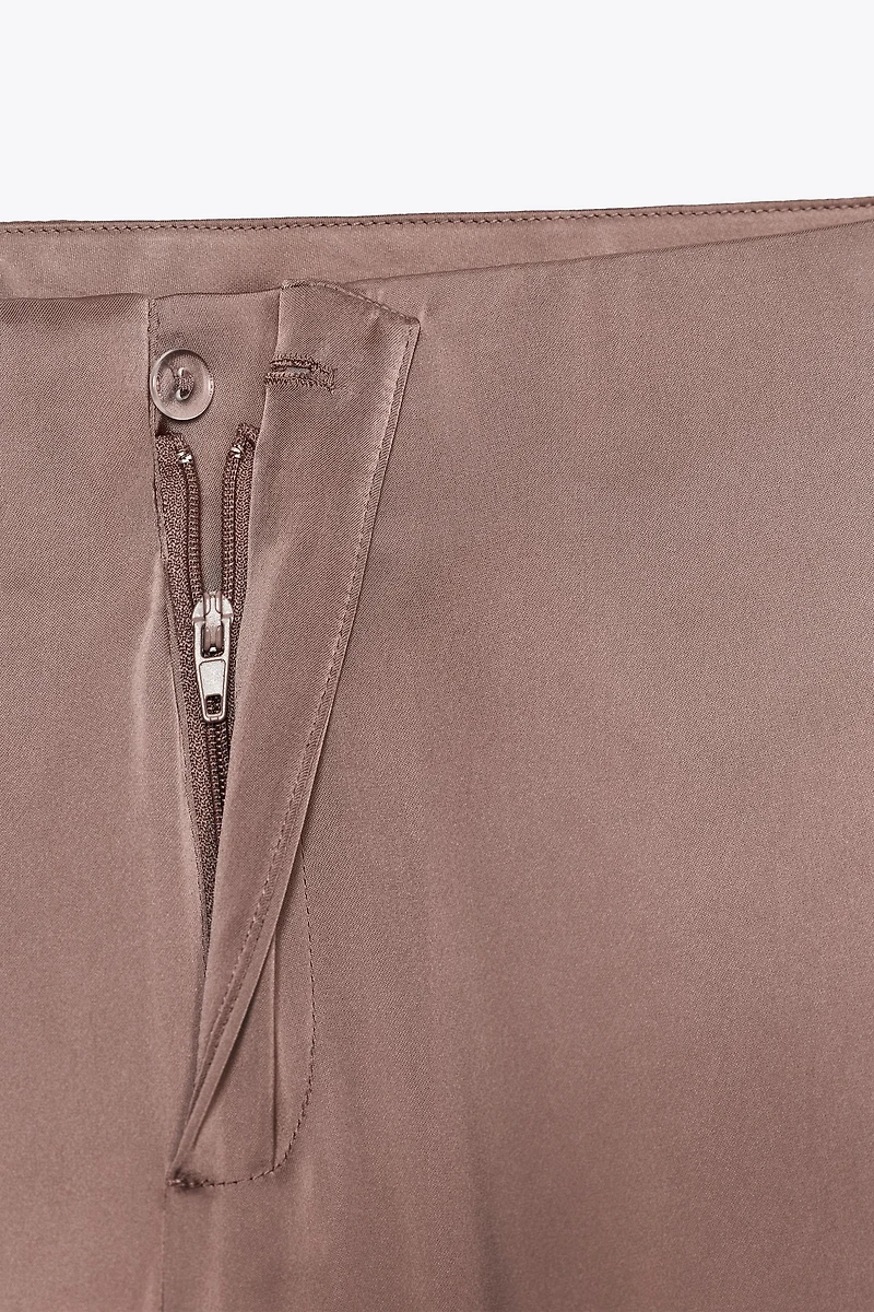 SATIN FLARE PANTS