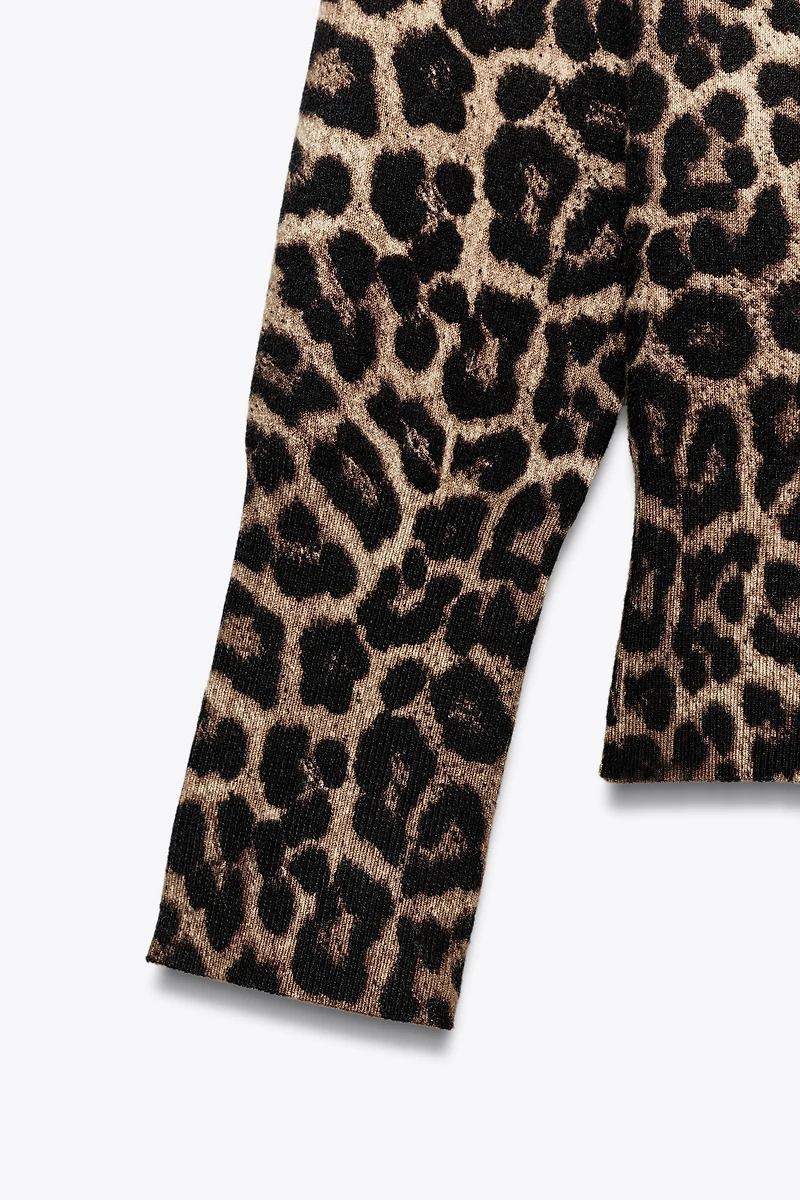 PULL EN MAILLE IMPRIMÉ ANIMAL