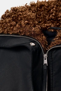 BLOUSON BOMBER EFFET MOUTON ZW COLLECTION