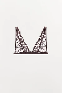 BRALETTE TRIANGLE BRODERIES DENTELLE