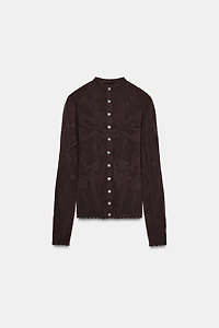 JACQUARD KNIT CARDIGAN