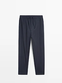 Pyjama avec haut à manches courtes et pantalon rayures