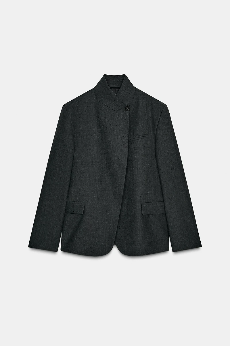 BLAZER WITH WOOL ZW COLLECTION LIMITED EDITION