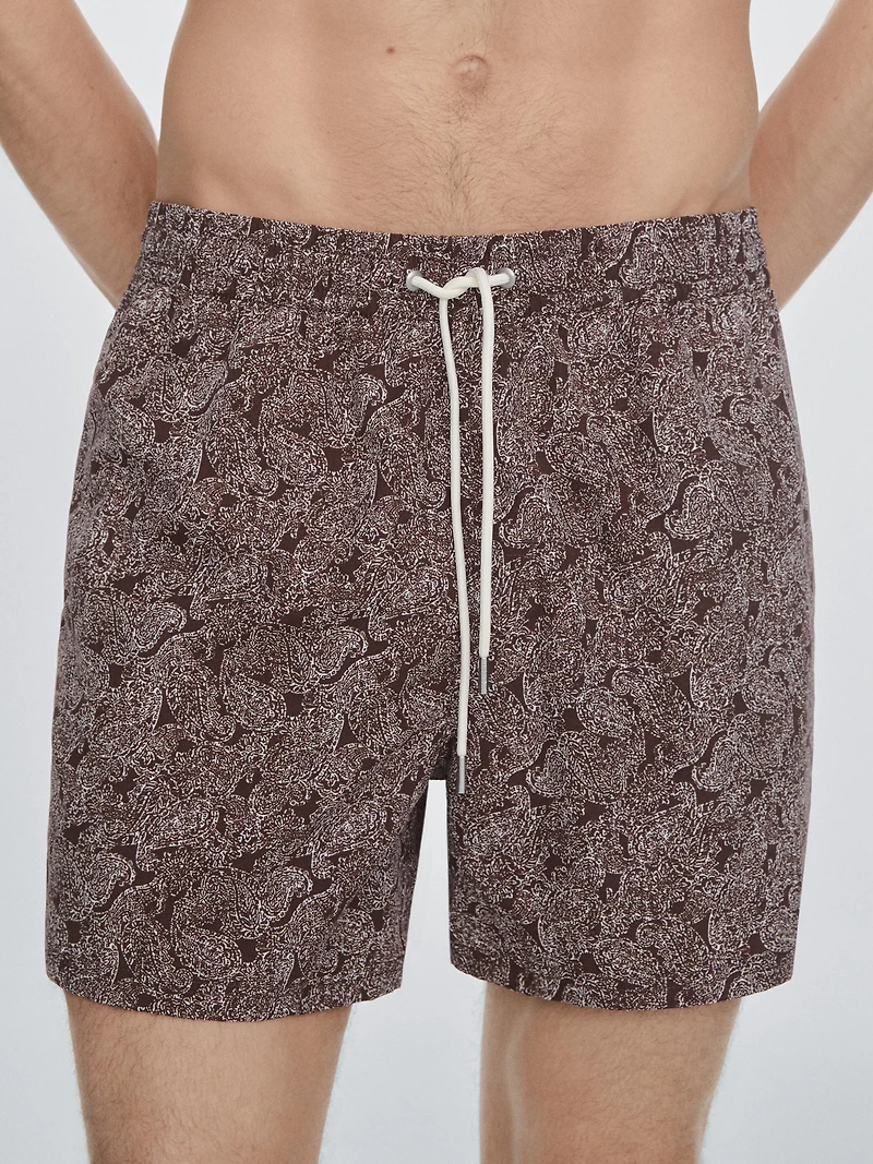 Paisley print swimming trunks