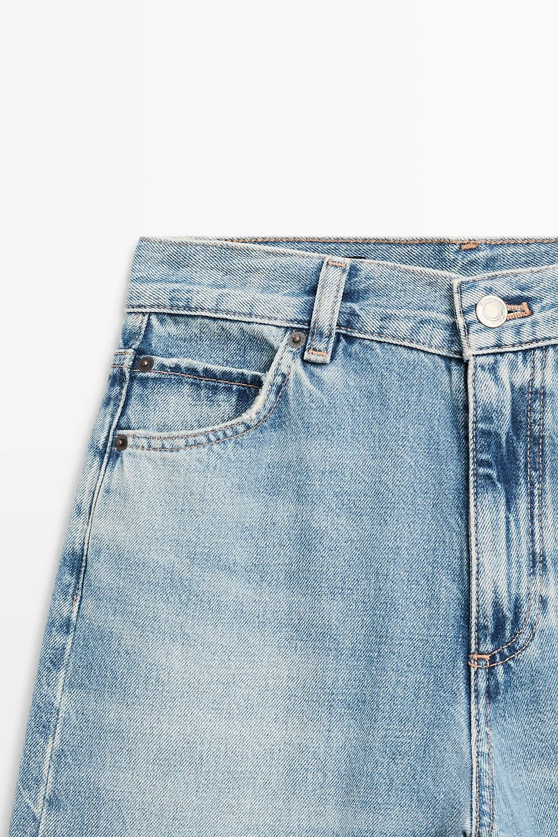 High-waist palazzo jeans