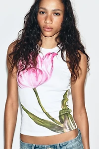 FLORAL PRINT T-SHIRT