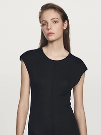 Robe longue bi-matière