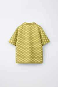 CHECKERBOARD CROCHET SHIRT