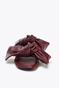 SANDALES LACETS CUIR