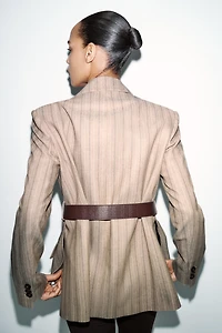 BLAZER CHEVRON AVEC CEINTURE