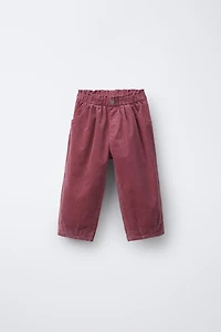 PANTALON BAGGY EN VELOURS CÔTELÉ FIN DOUBLÉ