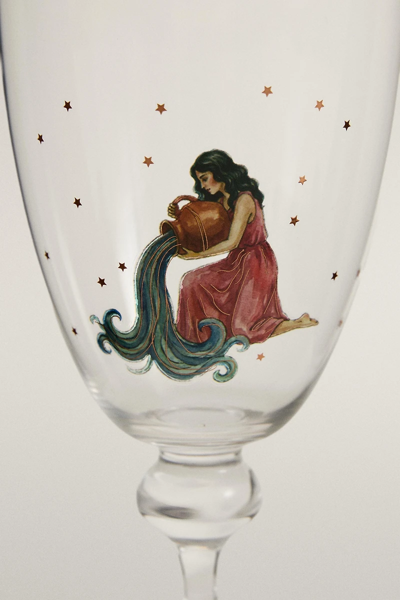 AQUARIUS ZODIAC GLASS | MARISA BERENSON