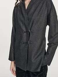 Chemisier bottonato laine avec boutons corne