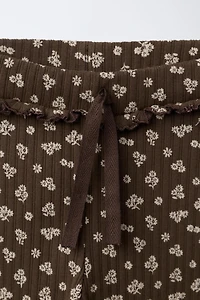 PRINTED RIBBED LEGGINGS