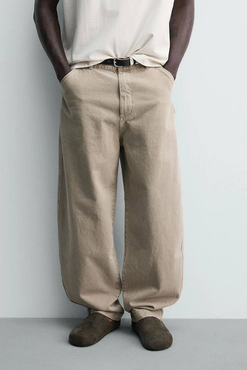 WASHED BALLOON FIT PANTS