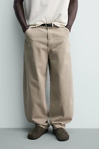 WASHED BALLOON FIT PANTS