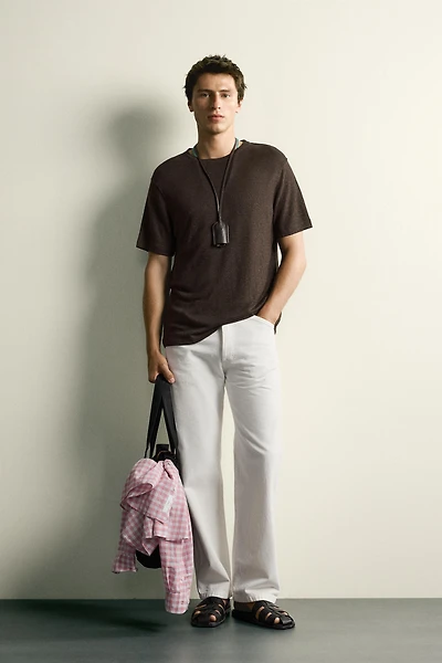 HEMP-VISCOSE REGULAR FIT T-SHIRT