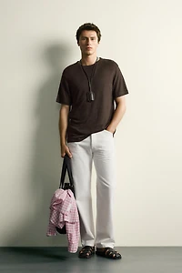 HEMP-VISCOSE REGULAR FIT T-SHIRT