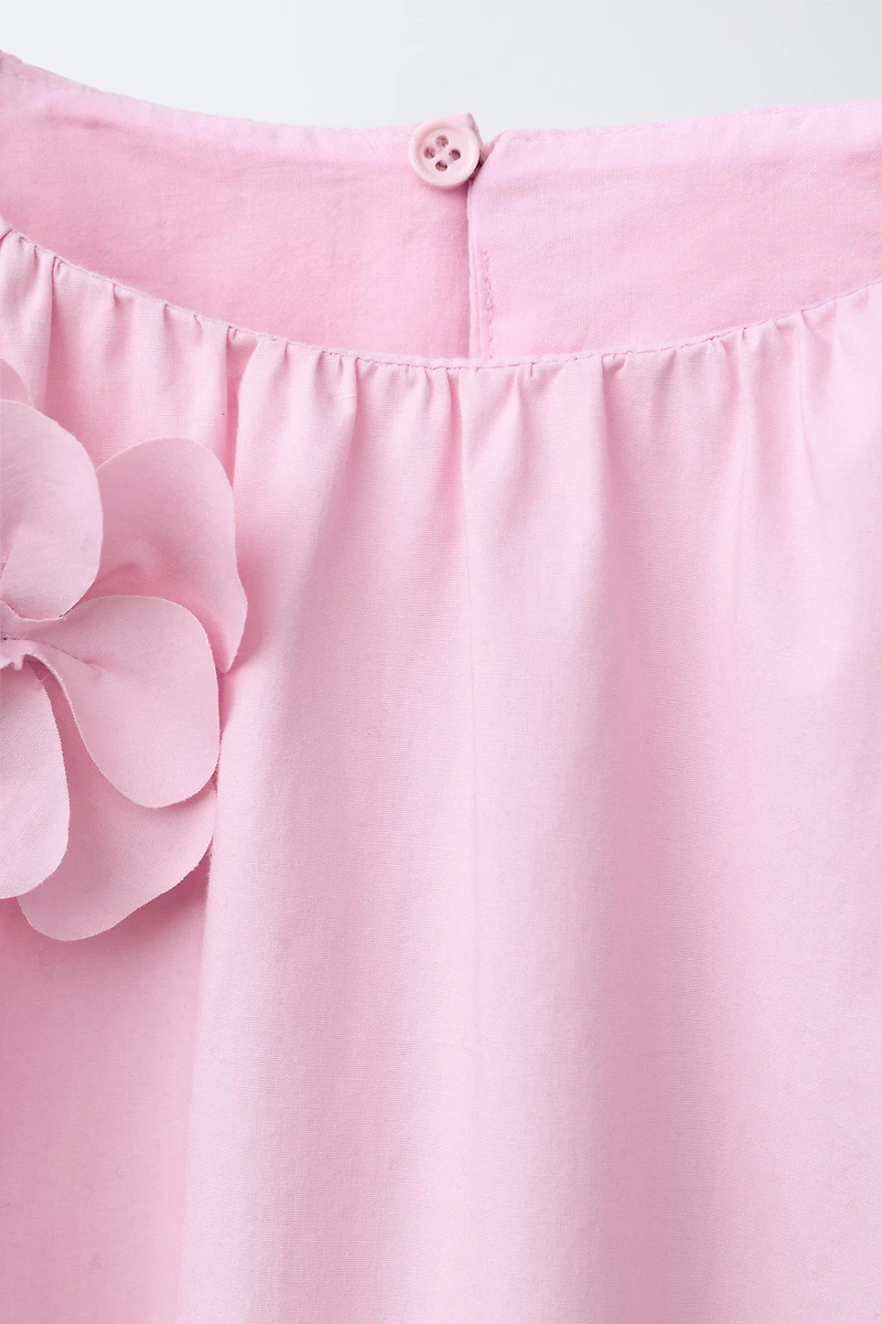 FLORAL POPLIN DRESS
